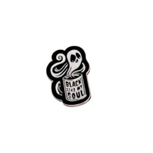 NEW Black Like My Soul Coffee Metal Pin